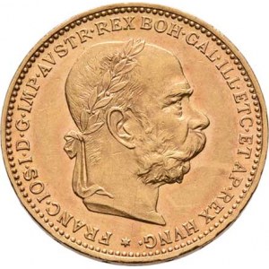 František Josef I., 1848 - 1916, 20 Koruna 1893, 6.761g, nep.hr., nep.rysky, pěkná