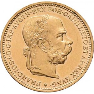 František Josef I., 1848 - 1916, 20 Koruna 1895, 6.772g, nep.hr., nep.rysky, téměř