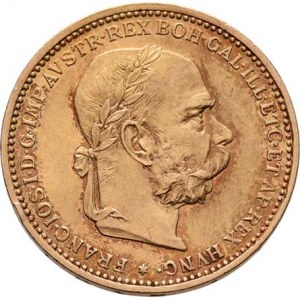 František Josef I., 1848 - 1916, 20 Koruna 1897, 6.757g, dr.hr., dr.rysky, pěkná