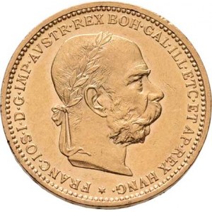 František Josef I., 1848 - 1916, 20 Koruna 1904, 6.760g, mírně just., nep.hr.,
