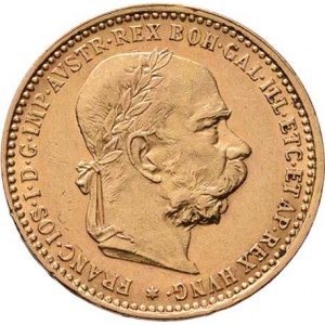 František Josef I., 1848 - 1916, 10 Koruna 1896 (3.376g), 1905 (3.377g), nep.hr.,