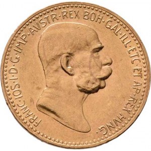 František Josef I., 1848 - 1916, 10 Koruna 1909 - Marschall (3.386g), 1910 - Schwartz