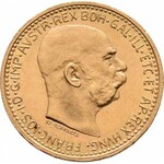 František Josef I., 1848 - 1916, 10 Koruna 1910 - Schwartz (3.388g), 1911 - Schwartz