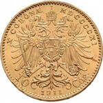 František Josef I., 1848 - 1916, 10 Koruna 1910 - Schwartz (3.388g), 1911 - Schwartz