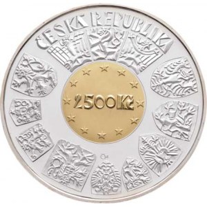Česká republika, 1993 -, 2500 Koruna 2004 - vstup do EU, KM.76 (bimetal: 7.78g