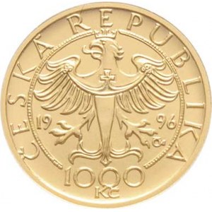 Česká republika, 1993 -, 1000 Koruna (1/10 Unce) 1996 - české mince, KM.18