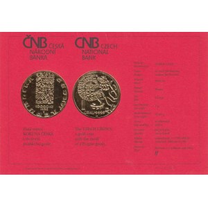Česká republika, 1993 -, Karta (certifikát) pro minci 10000 Kč 1995 - Pražský