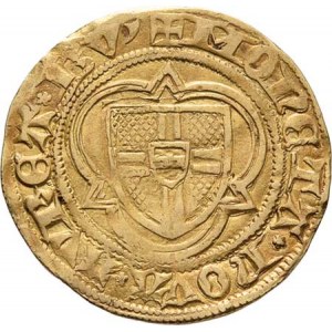 Kolín nad Rýnem, Theodor II., 1414 - 1463, Goldgulden b.l., minc. Bonn, stojící biskup, opis /
