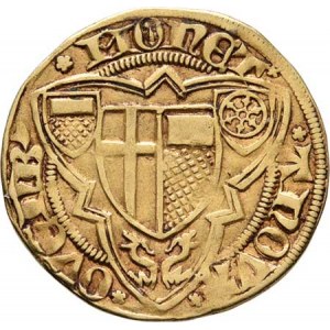 Trevír - arcibisk., Werner von Falkenstein, 1388-1418, Goldgulden b.l., mincovna Ofenbach, sv.Jan K