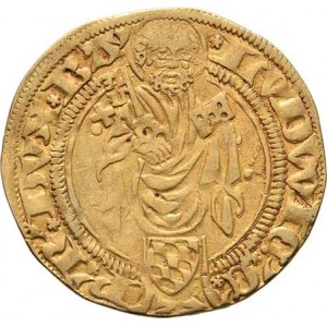 Německo - kurf. Pfalz, Ludwig III., 1410 - 1436, Goldgulden b.l., minc. Heidelberg, svatý Petr, zna