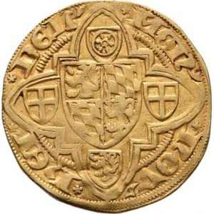 Německo - kurf. Pfalz, Ludwig III., 1410 - 1436, Goldgulden b.l., minc. Heidelberg, svatý Petr, zna