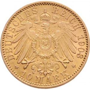 Německo - Prusko, Wilhelm II., 1888 - 1918, 10 Marka 1903 A, Berlín, KM.520 (Au900), 3.968g,