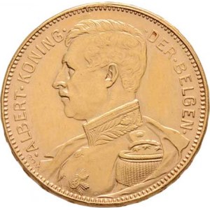 Belgie, Albert I., 1909 - 1934, 20 Frank 1914 - DER.BELGEN., KM.79 (Au900), 6.395g,