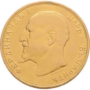 Bulharsko, Ferdinand I. - jako král, 1908 - 1918, 100 Leva 1908/1912, KM.34 (Au900, pouze 5.000 ks)