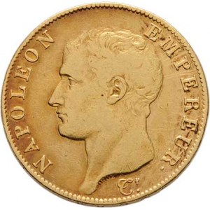 Francie, Napoleon I. jako císař, 1804 - 1814, 1815, 40 Frank, rok 13 = 1806 A, Paříž, KM.664.1 (Au9