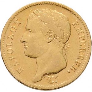 Francie, Napoleon I. jako císař, 1804 - 1814, 1815, 40 Frank 1811 A, Paříž, KM.696.1 (Au900), 12.82