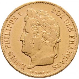 Francie, Ludvík Filip, 1830 - 1848, 40 Frank 1834 A, Paříž, KM.747.1 (Au900), 12.830g,