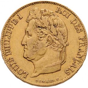 Francie, Ludvík Filip, 1830 - 1848, 20 Frank 1834 B, Rouen, KM.750.2 (Au900, pouze