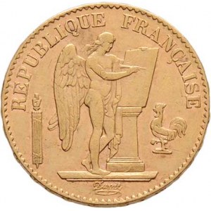 Francie - III. republika, 1871 - 1940, 20 Frank 1888 A, Paříž, KM.825 (Au900, pouze 28.000