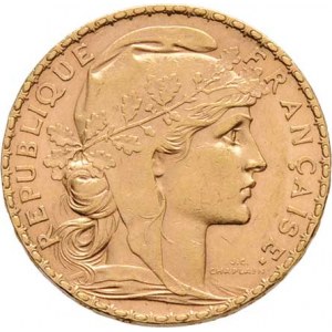 Francie - III. republika, 1871 - 1940, 20 Frank 1904, Paříž, KM.847 (Au900), 6.452g,