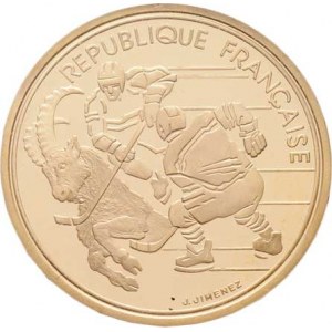 Francie - V.republika, 1959 -, 500 Francs 1991 - ZOH Albertville - lední hokej,