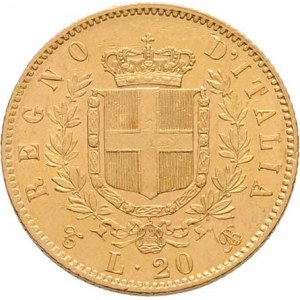 Itálie, Viktor Emanuel II., 1861 - 1878, 20 Lira 1862 T/BN, Torino, KM.10.1 (Au900), 6.431g,