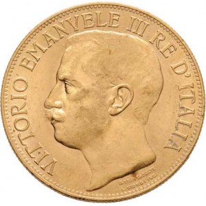 Itálie, Viktor Emanuel III., 1900 - 1946, 50 Lira 1911 R - 50 let království, KM.54 (Au900,