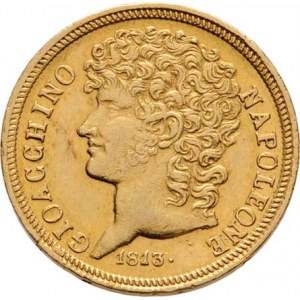 Itálie-Neapol a Sicilie, Joachim Murat, 1808 - 1815, 20 Lira 1813 bz, KM.112 (Au900, pouze 42.000 k