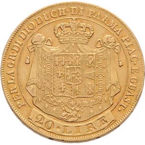 Itálie-Parma, Marie Luisa, 1815 - 1847, 20 Lira 1815, KM.31 (Au900, pouze 12.000 ks), 6.420g,
