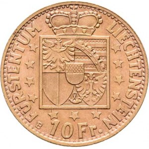 Liechtenstein, Fr.Josef II., 1938 - 1990, 10 Frank 1946 B, Y.13 (Au900, pouze 10.000 ks),