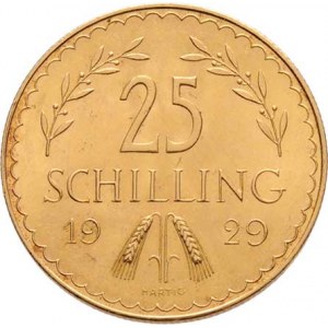 Rakousko, republika, 1918 -, 25 Šilink 1929, KM.2841 (Au900), 5.878g, nep.hr.,