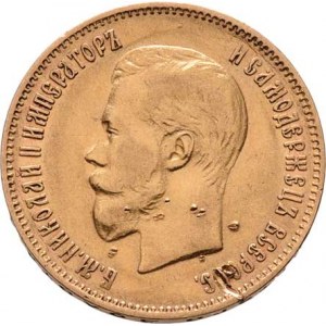 Rusko, Mikuláš II., 1894 - 1917, 10 Rubl 1899 FZ, Y.64 (Au900), 8.549g, dr.hr.,