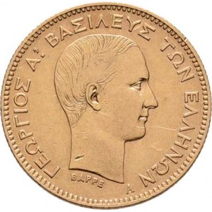 Řecko, Georg I., 1863 - 1913, 10 Drachma 1876 A, Paříž, KM.48 (Au900, pouze 19.000