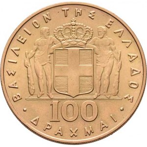 Řecko, Konstantin II., 1964 - 1973, 100 Drachma (1970) - revoluce 21.IV.1967, KM.95