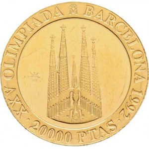 Španělsko, Juan Carlos I., 1975 - 2014, 20.000 Peseta 1990 M - LOH Barcelona 1992 - La