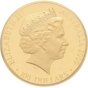 Austrálie, Elizabeth II., 1952 -, 100 Dolar 2000 - LOH - tréning vrhu koulí, KM.443