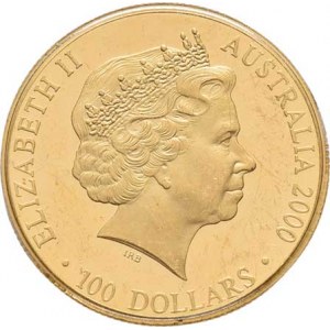 Austrálie, Elizabeth II., 1952 -, 100 Dolar 2000 - LOH - předávání medailí, KM.neuvádí