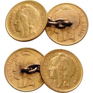 Chile, republika, 1817 -, 5 Peso 1895 (KM.153, Au900) - čtyři stejné mince