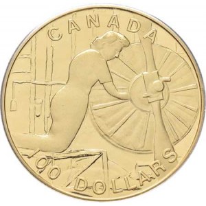 Kanada, Elizabeth II., 1952 -, 100 Dolar 1994 - domácí fronta II.světové války,