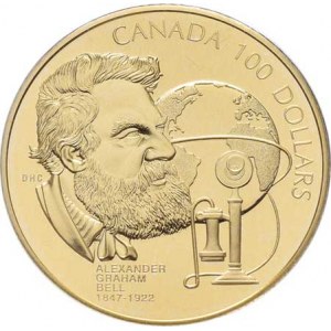 Kanada, Elizabeth II., 1952 -, 100 Dolar 1997 - Alexander Graham Bell, KM.287