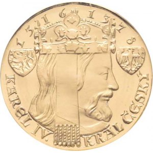 Česká republika - medaile Zlatá koruna, 1993 -, 5-dukátová medaile 2016 - 700 let narození Karla IV