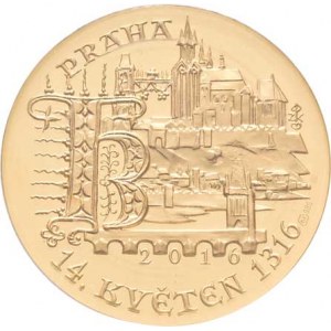 Česká republika - medaile Zlatá koruna, 1993 -, 5-dukátová medaile 2016 - 700 let narození Karla IV