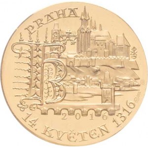 Česká republika - medaile Zlatá koruna, 1993 -, 2-dukátová medaile 2016 - 700 let narození Karla IV