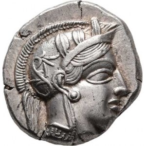 Attika, Atény, 449 - 413 př.Kr., AR Tetradrachma, Hlava Atény doprava / sova doprava,