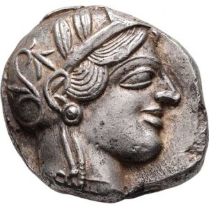 Attika, Atény, 449 - 413 př.Kr., AR Tetradrachma, Hlava Atény doprava / sova doprava,