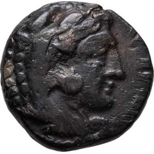 Makedonie, Alexandr III., 336 - 323 př.Kr., AE 20mm, hlava Herakla zprava / kyj, luk v pouzdře,