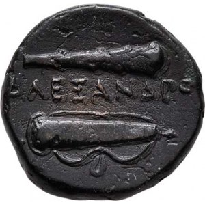 Makedonie, Alexandr III., 336 - 323 př.Kr., AE 20mm, hlava Herakla zprava / kyj, luk v pouzdře,