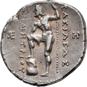 Makedonie, Demetrios Poliorketes, 294 - 288 př.Kr., AR Tetradrachma, Hlava zprava / stojící Poseido