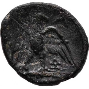 Makedonie, Filip V., 221 - 179 př.Kr., AE 20/18 mm, hlava hrdiny Persea, kopí / orel sedící