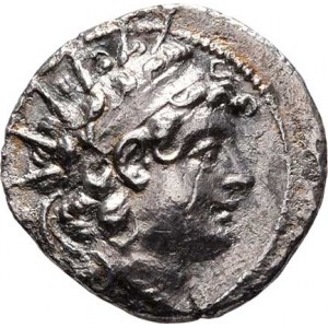 Syrie, Antiochos VI. Dionysos, 145 - 142 př.Kr., AR Drachma, portrét zprava s paprskovou korunou /